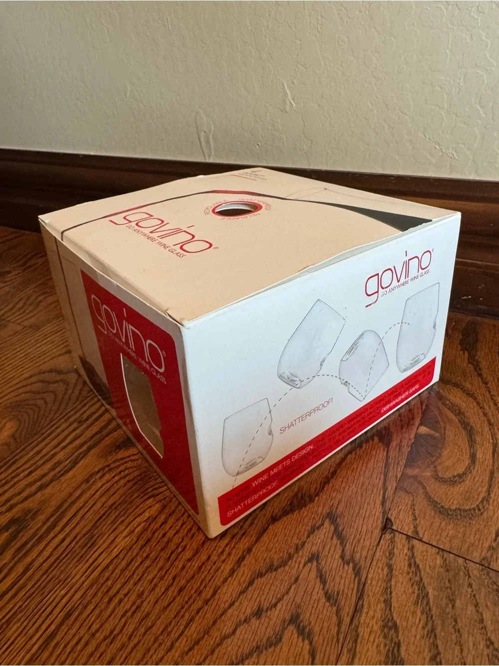 NIB Govino Go Anywhere Stemless Wine Glasses - Set of 4 (16 oz)